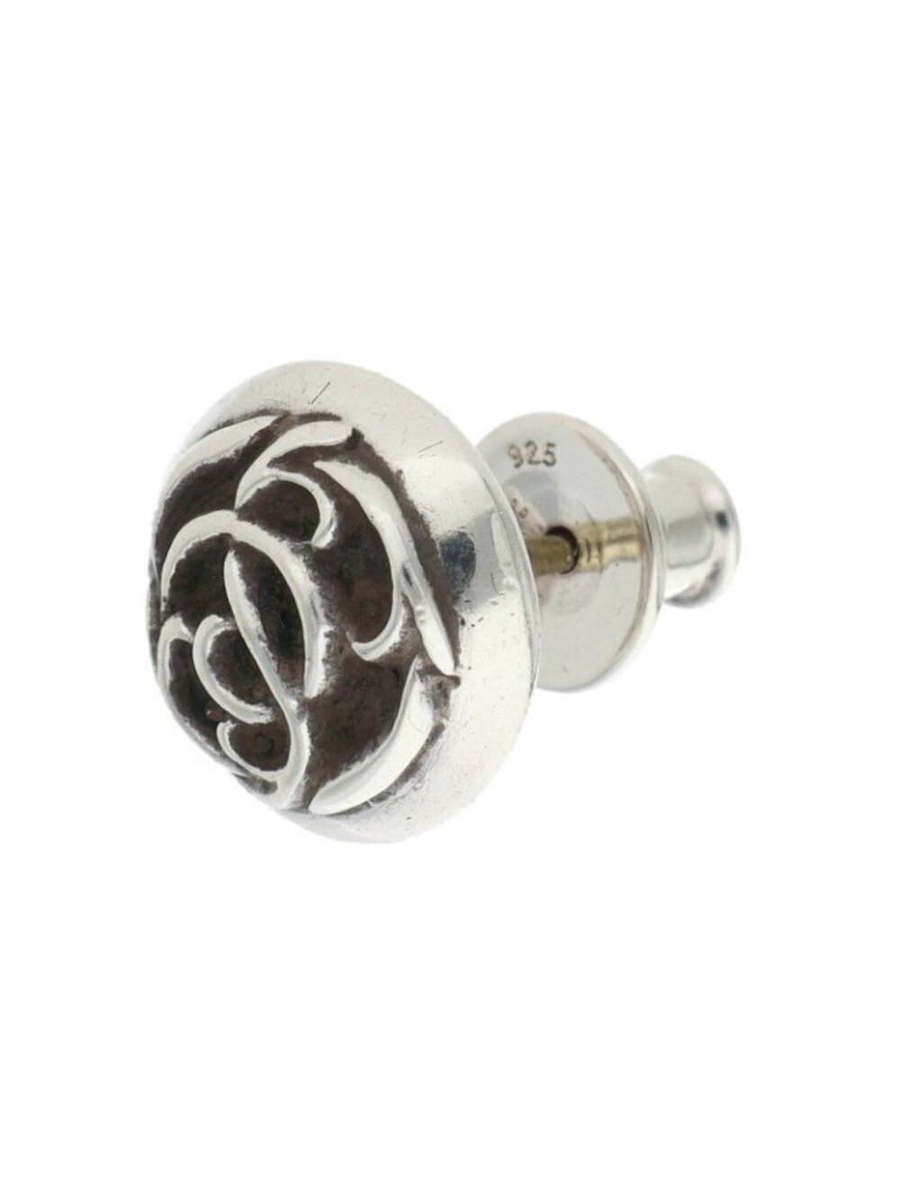 Chrome Hearts Stud Frllbll Floral Ball Silver Earrings